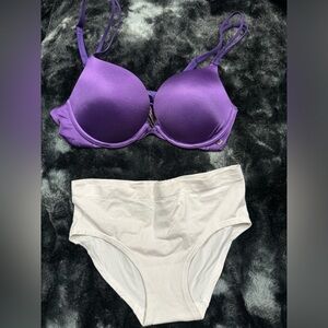 - Purple Satin like Very Sexy Victorias Secret Bra and Pantie